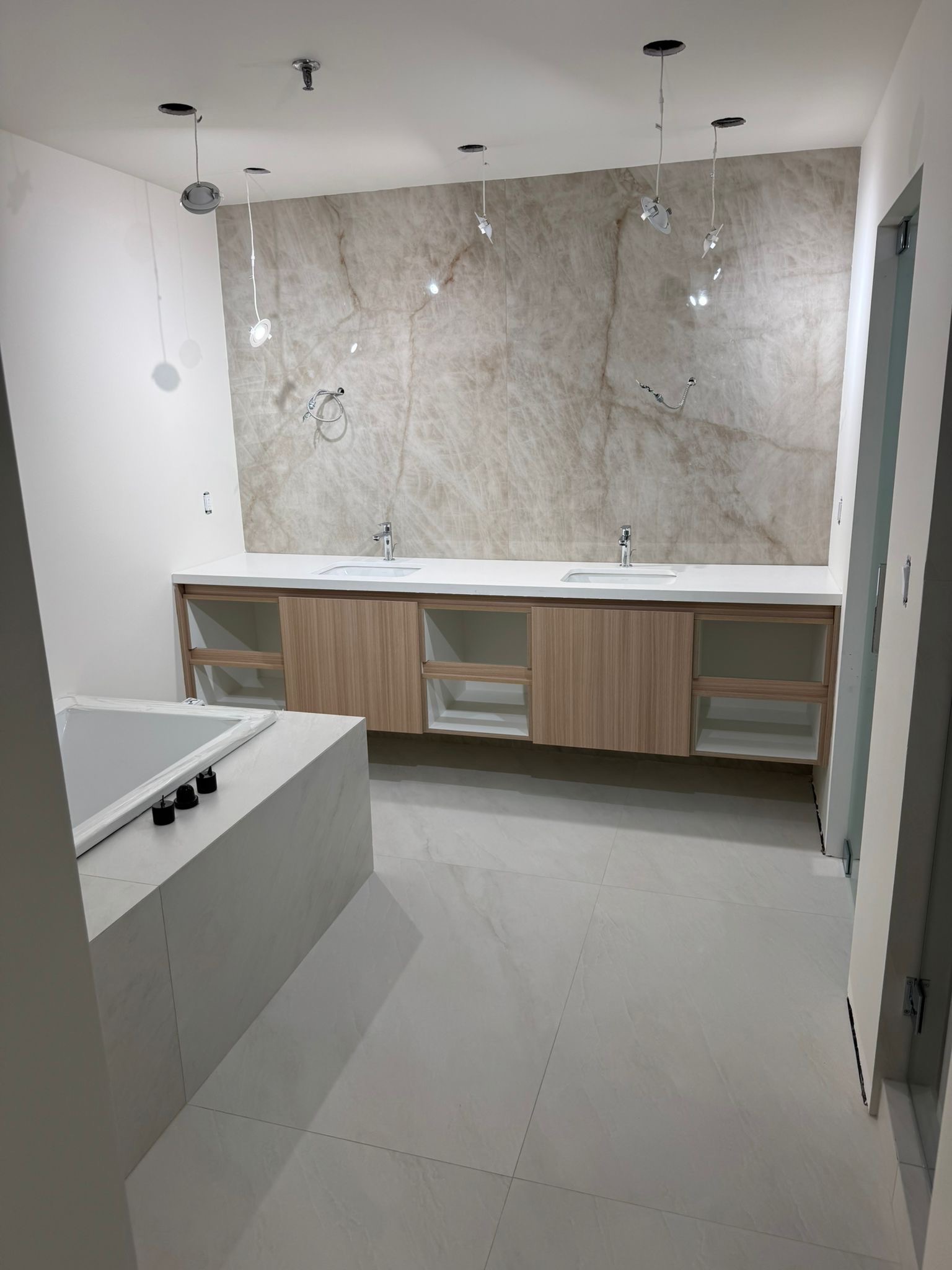 Master bathroom tile