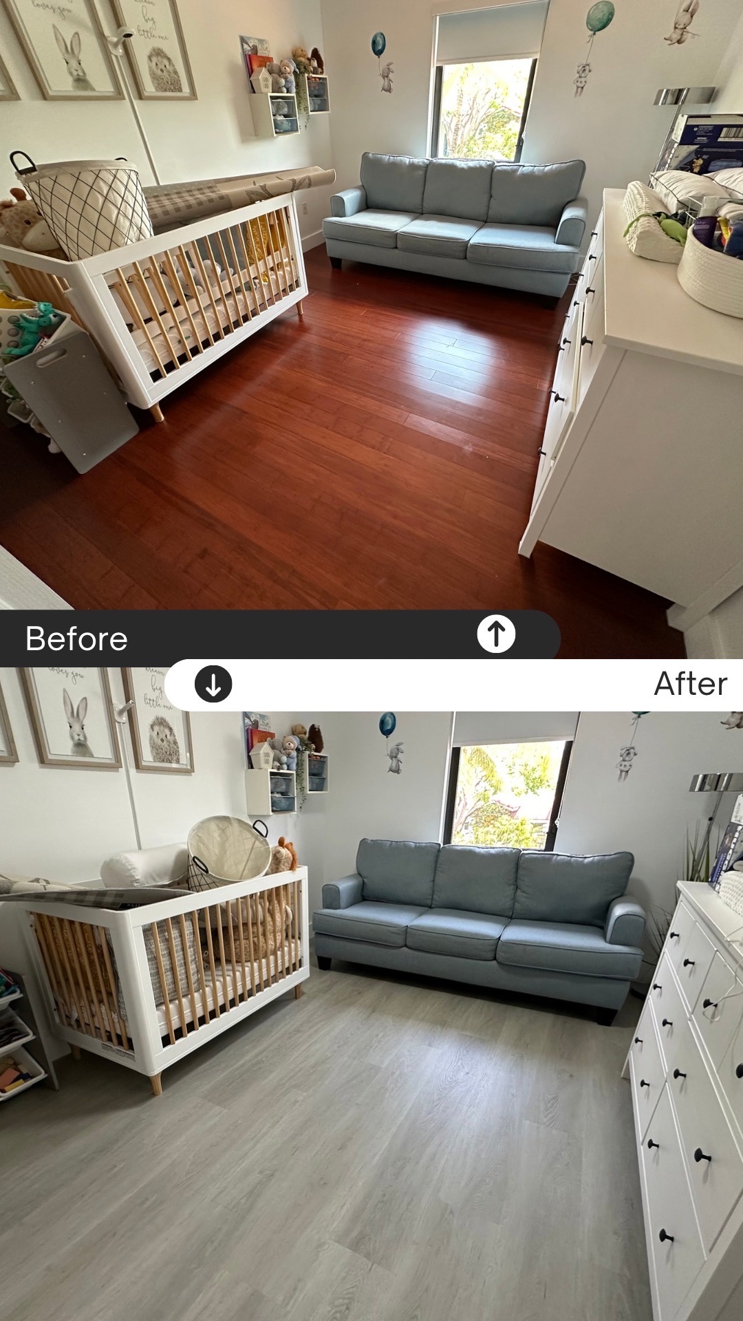 Before after stair renovation